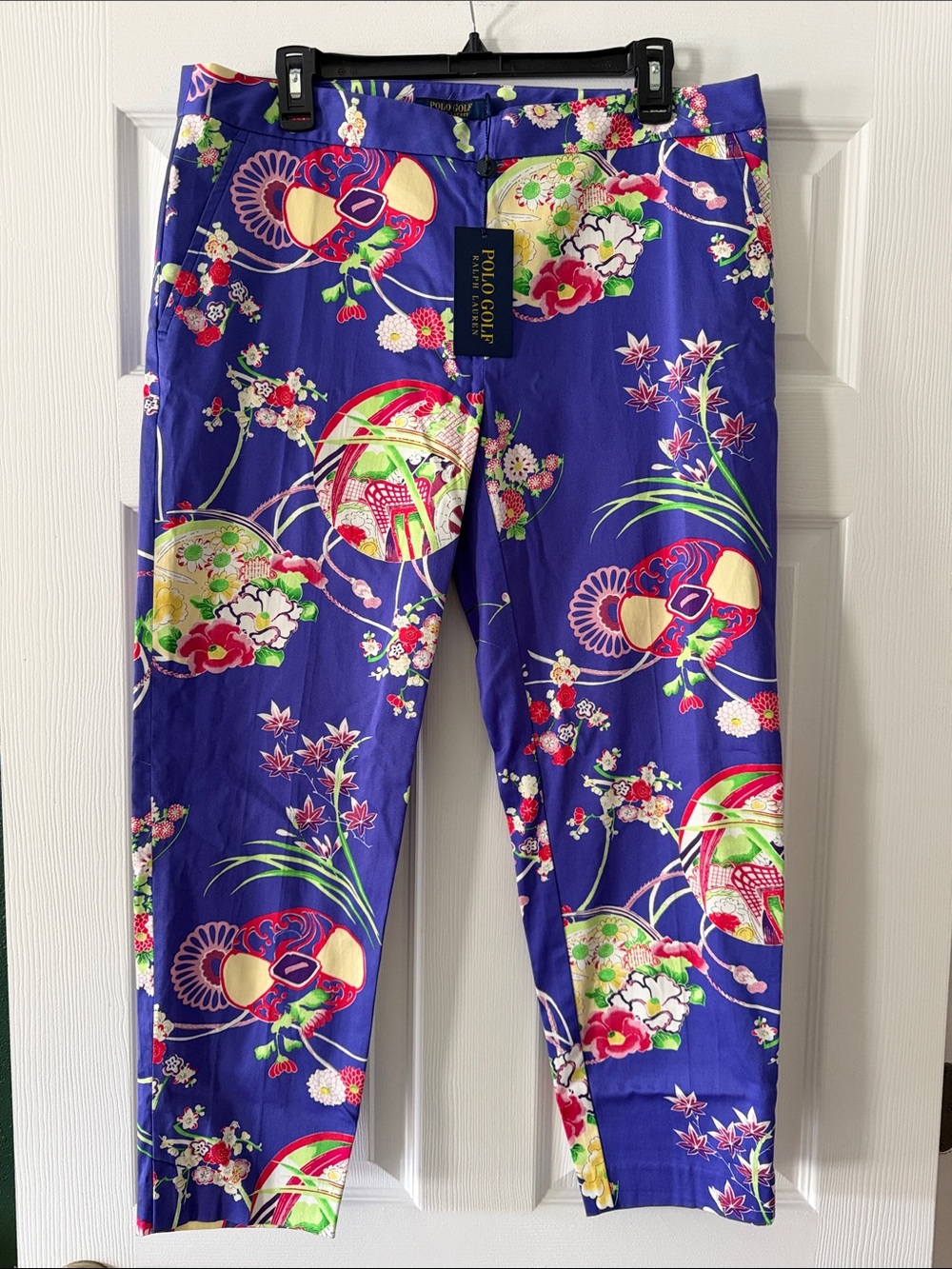 Polo Golf by Ralph Lauren Women's Purple Floral Print Capris